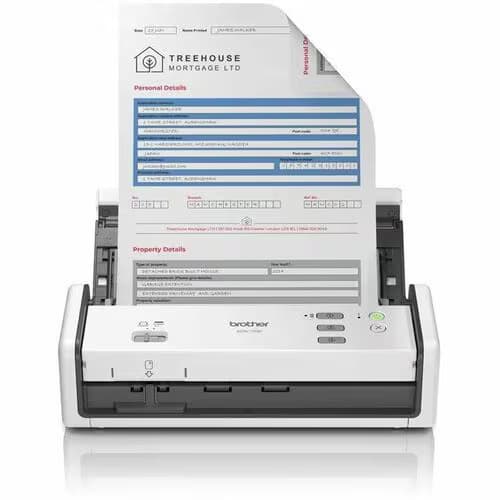 Escáner de superficie plana Brother ADS1300 - Gran formato - 600 x 600 ppp Óptico - Blanco - 30 ppm - 2