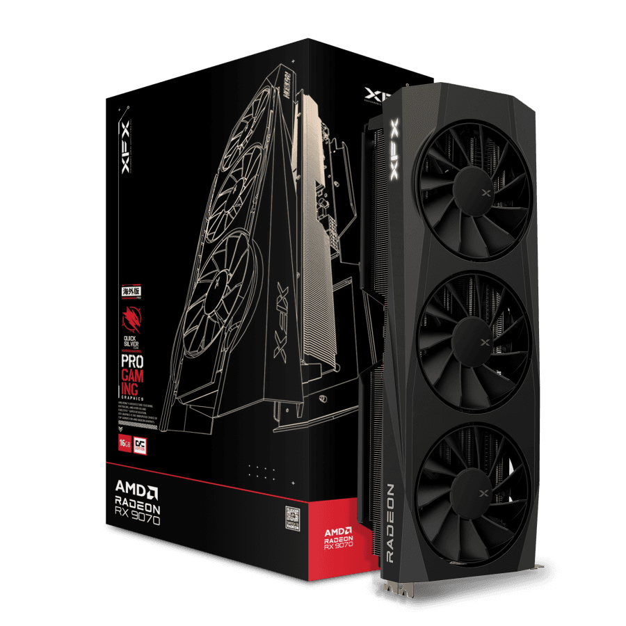 Tarjeta de video XFX QuickSilver AMD Radeon RX 9070 OC Gaming Edit, 16 GB GDDR6, PCI-e 5.0 - 2