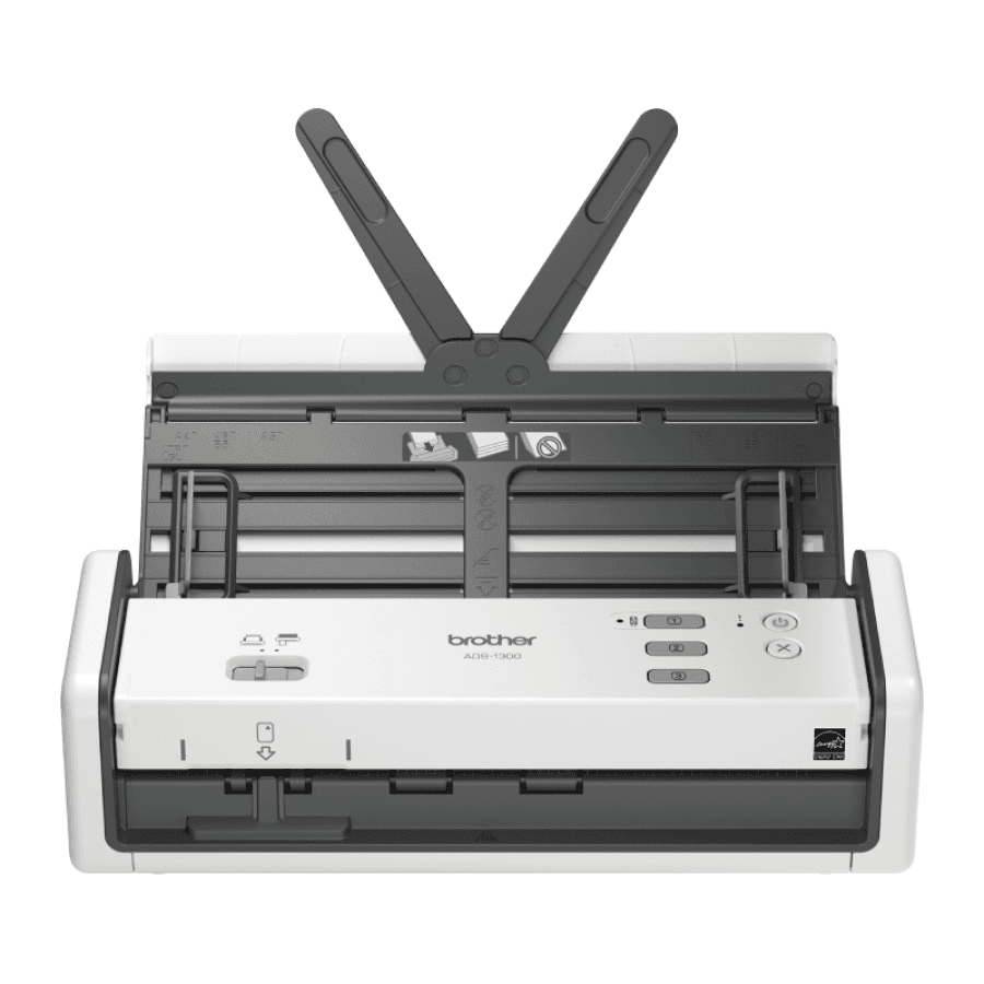 Escáner de superficie plana Brother ADS1300 - Gran formato - 600 x 600 ppp Óptico - Blanco - 30 ppm - 1