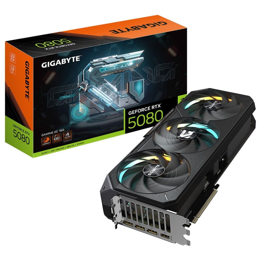 GIGABYTE Tarjeta de video GIGABYTE GeForce RTX 5080 GAMING OC 16G, 16 GB GDDR7, PCIe Gen 5.0 - 2