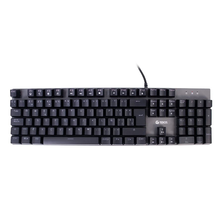 Teclado Gamer Teros TE-4074G – Mecánico, RGB Rainbow, USB 2.0, Español, Negro - 1