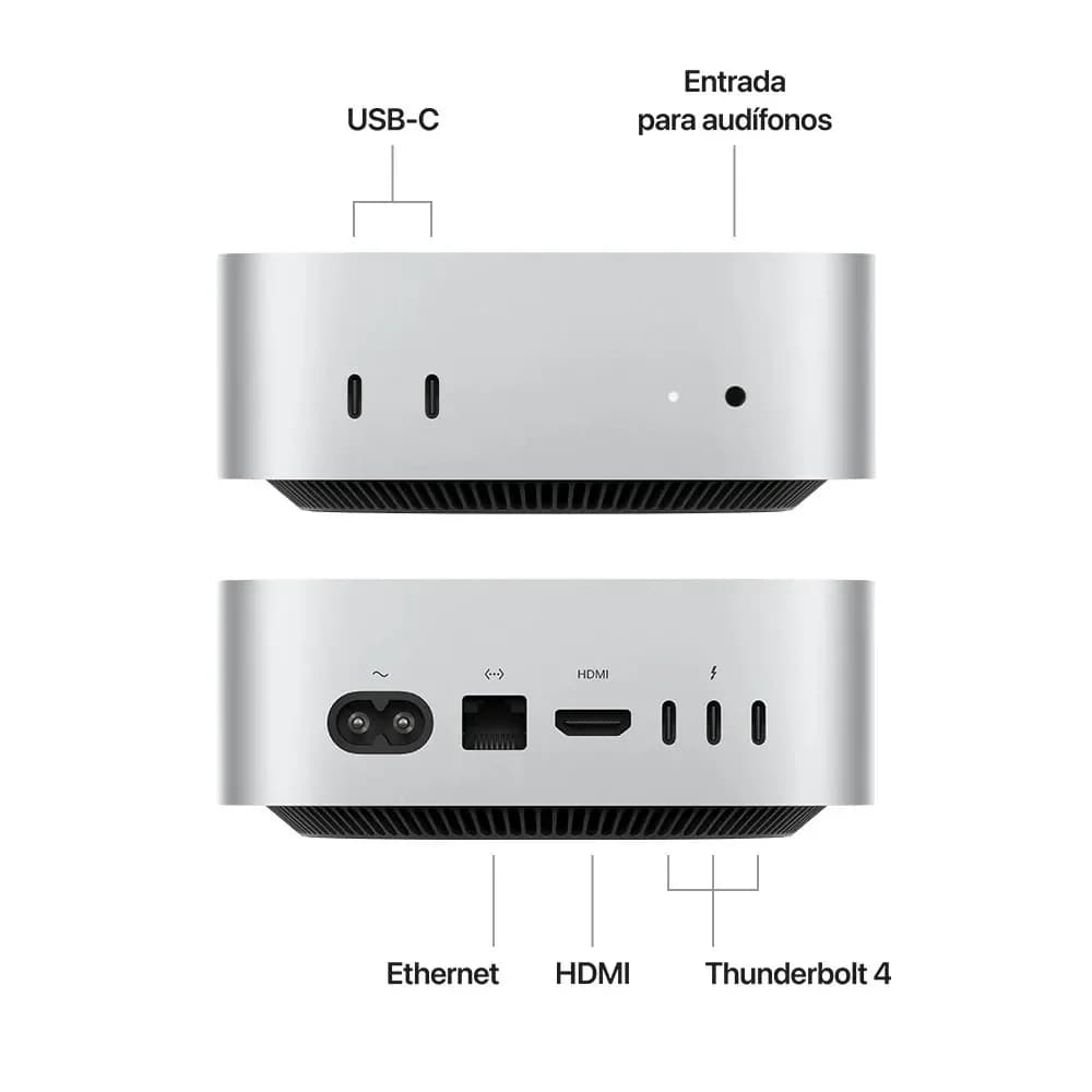 Computadora Apple Mac mini MU9D3LZ/A, Apple M4, RAM 16GB, 256GB SSD - 2