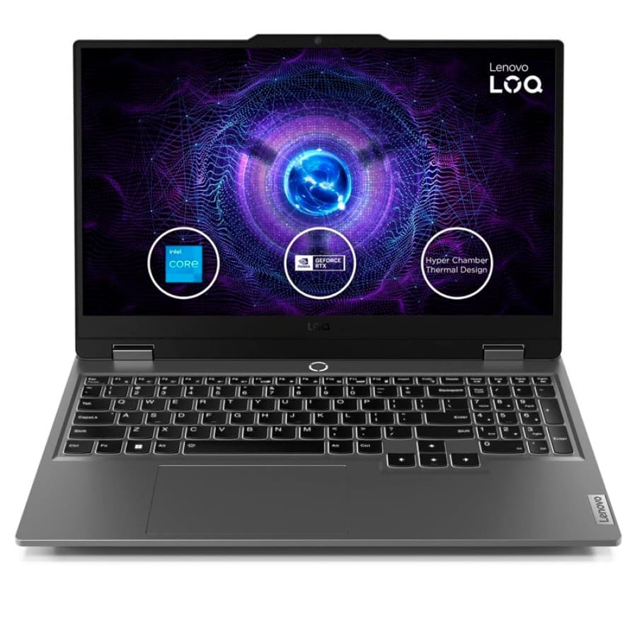 Laptop Lenovo LOQ 15IAX9, 15.6" FHD IPS, Core i5-12450HX 4.4GHz, 12GB DDR5-4800, 512GB Disco Sólido, Video NVIDIA GeForce RTX 3050 6 GB - 1