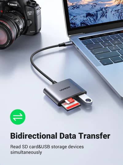 Lector de tarjetas SD Ugreen 3 en 1 USB C - 4