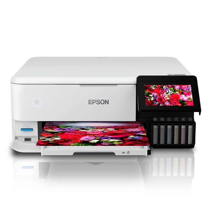 Impresora multifuncional fotográfica 3 en 1 L8160, pantalla 4.3" táctil a color, bandeja de CD/DVD, lector SD, WIFI, ethernet, USB - 1